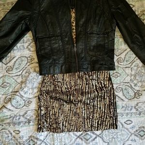 Sequin mini skirt